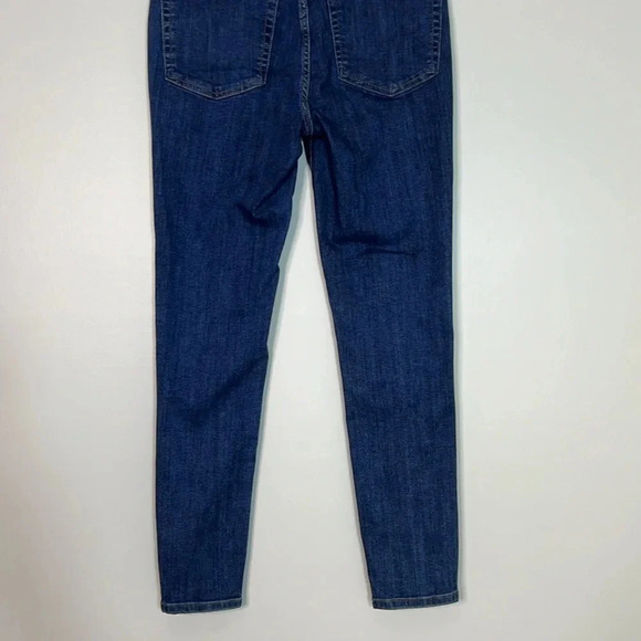 Free People Dark Wash Busted Skinny Jeans with Intentional Holes - Size 28 R - Picture 8 of 12